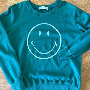 Free people x Daydreamer Green Smiley Face Sweatshirt